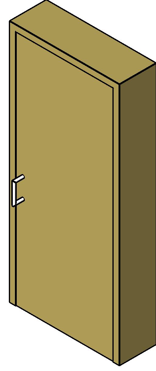 Singl Standard Frame Door revit family free download