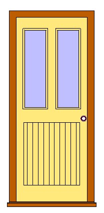 ext single 2 panel half glass revit family free download image